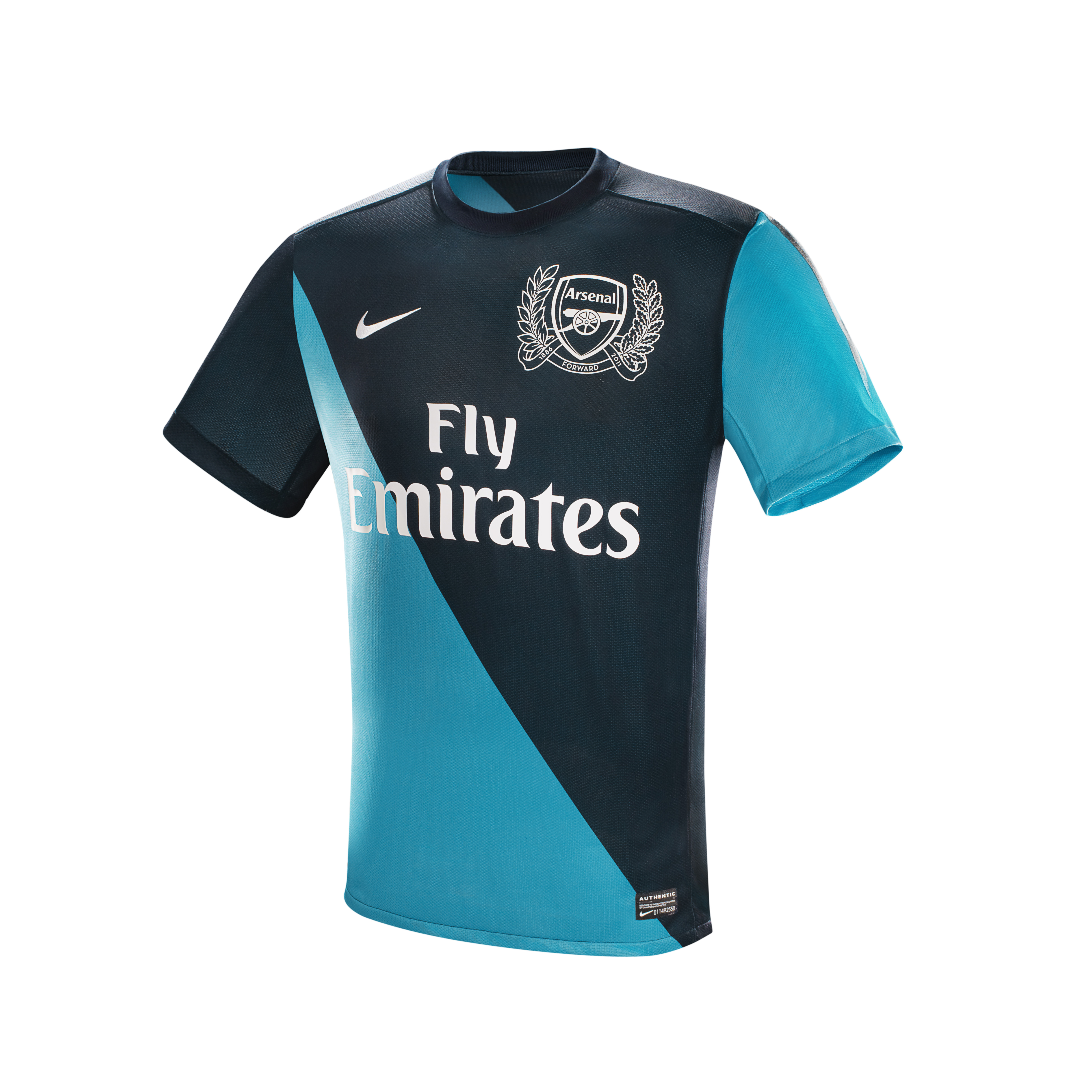 arsenal green and blue away kit